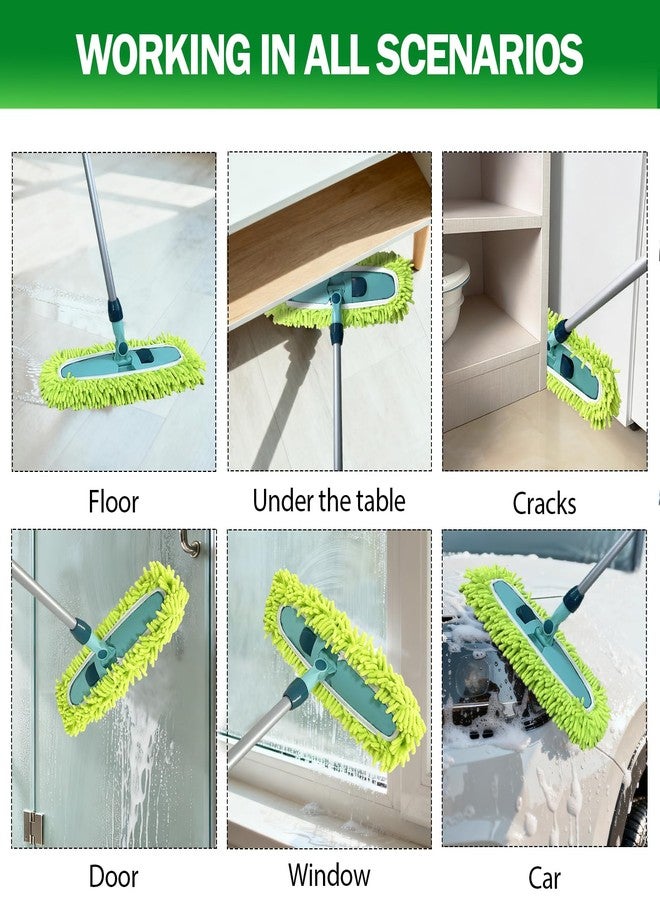 SureOBliss 4PCS 15''~17'' Microfiber Dust Mop Pads Compatible with Leifheit 55210,Reusable Mop Refills,Replacent Wet Mopping Pad & Washable Dry Sweeping Cloths for Hardwood Floor/Tile/Marble Cleaning - Image 5